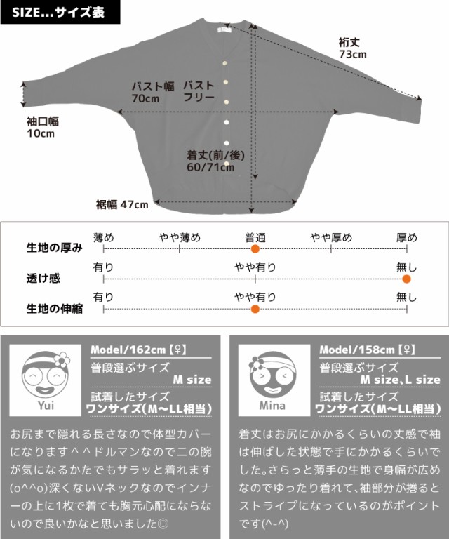 袖裏マルチボーダードルマンカーデ