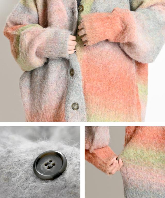 トレンド感×暖かさ。グラデーションカーディガン