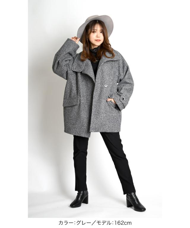 上品な大人の表情。くるくるシャギーミディアムブルゾン