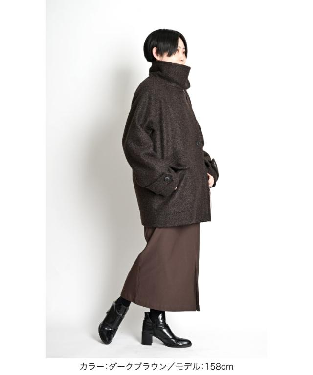 上品な大人の表情。くるくるシャギーミディアムブルゾン