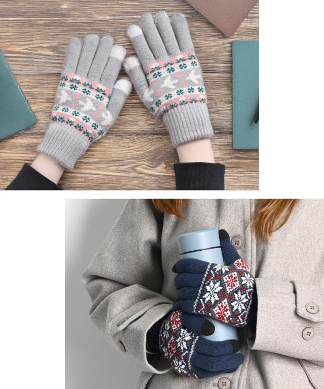 幸せ温度。スマホタッチ裏起毛手袋