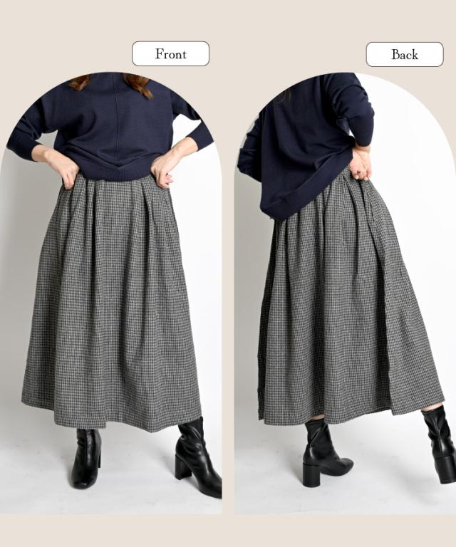 秋冬の雰囲気をまとって。チェック柄スカート