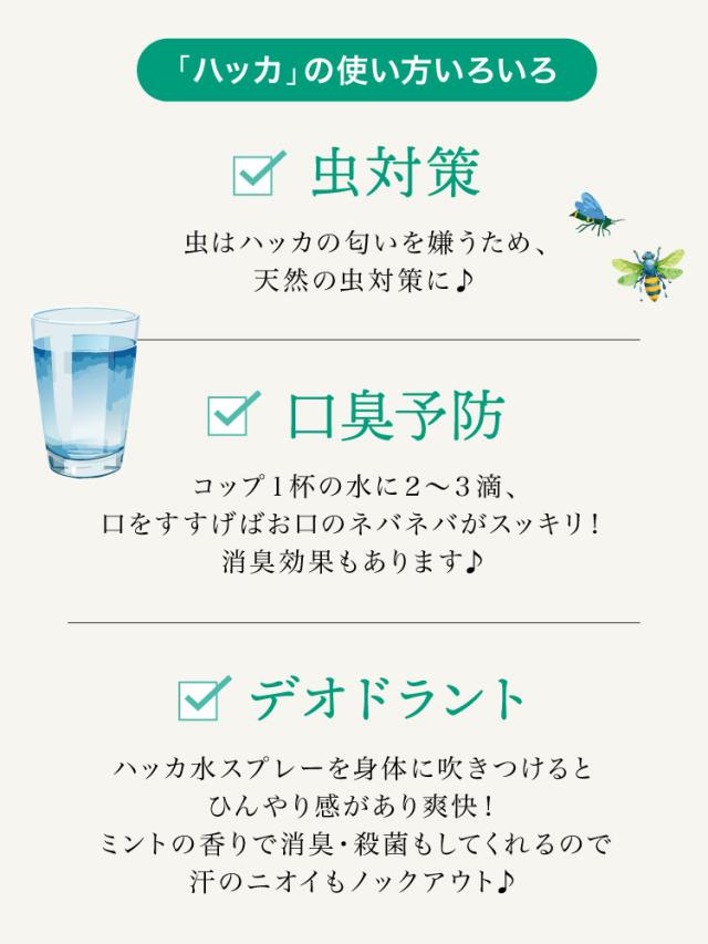 スーッと甘く香る爽やかさ。和ハッカ油