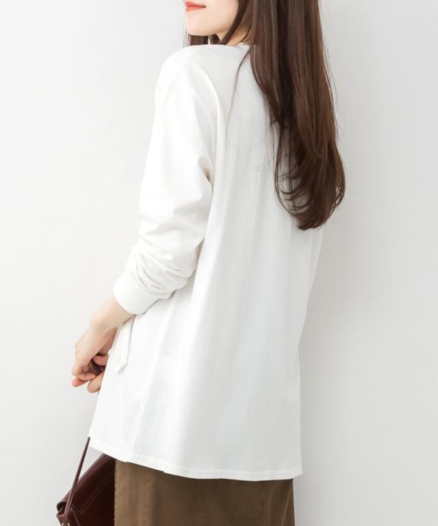 ウエストドロストカットソー