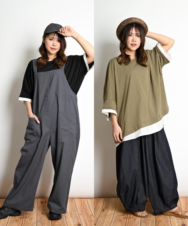 異素材レイヤードTシャツ