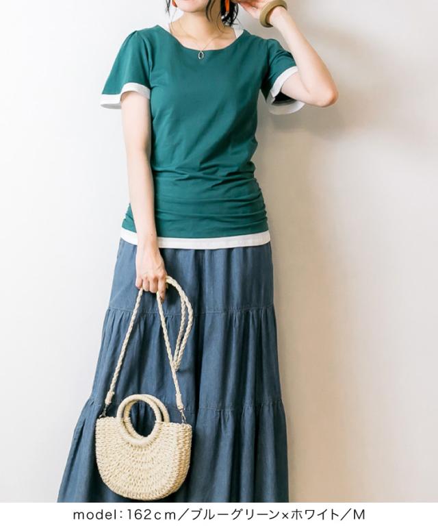 フレアー袖カットソー