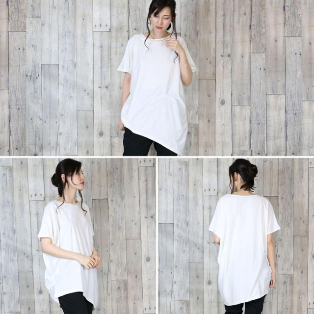 アシンメトリー美シルエットTシャツ