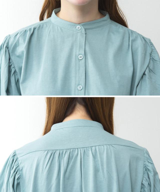 ブラウス風パフスリーブカットソー