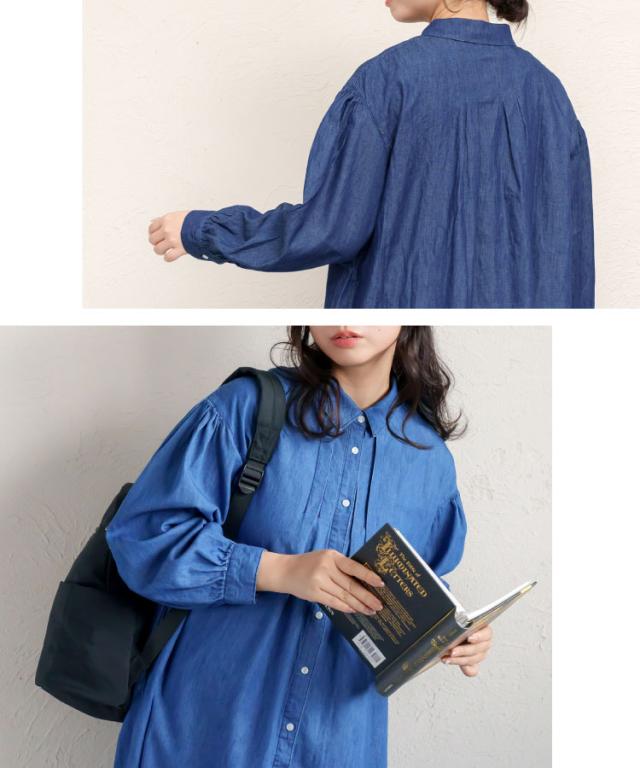 定番ワンピは1枚でも羽織っても。デニムシャツワンピース