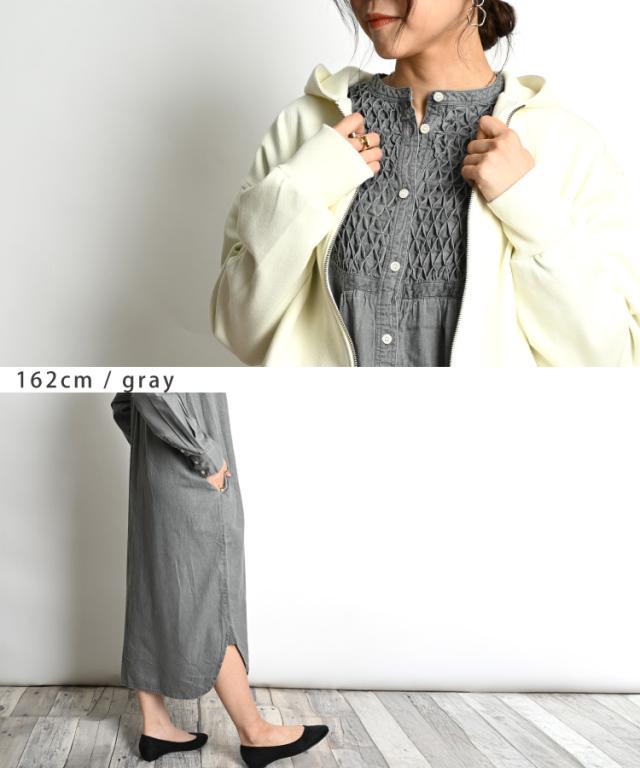 自由でちょうどいいカジュアル。ハンドスモッキングワンピース