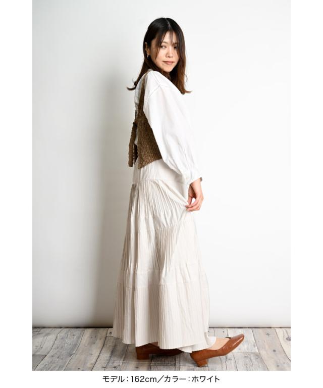 ふわりと贅沢に広がる。プリーツティアードスカート