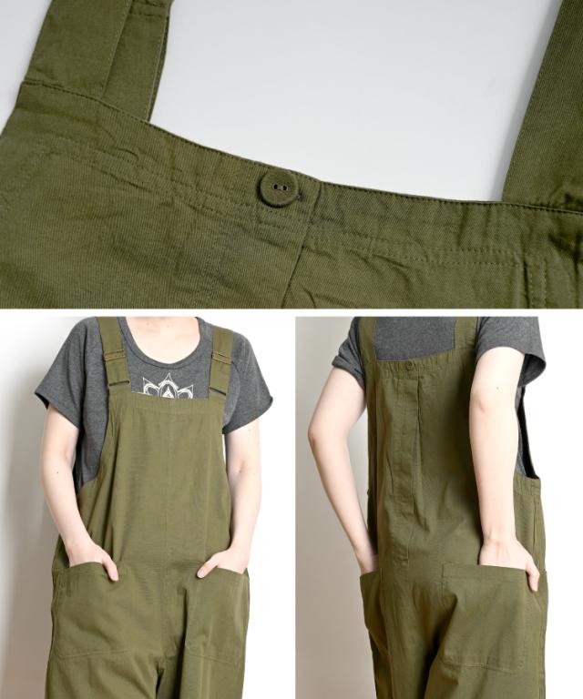 隠す、じゃなくて『包む』。コットンツイルサロペット