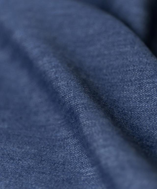 デニム裾ベンツワイドパンツ