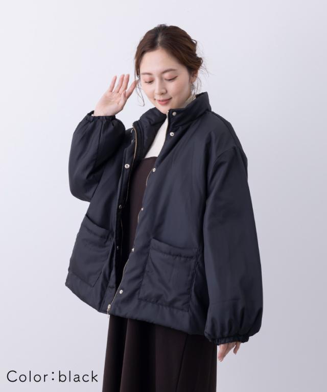 撥水花粉リリーススタンドカラーブルゾンジャケット