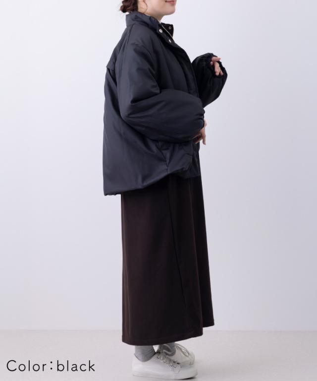 撥水花粉リリーススタンドカラーブルゾンジャケット