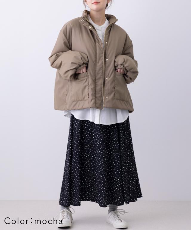 撥水花粉リリーススタンドカラーブルゾンジャケット