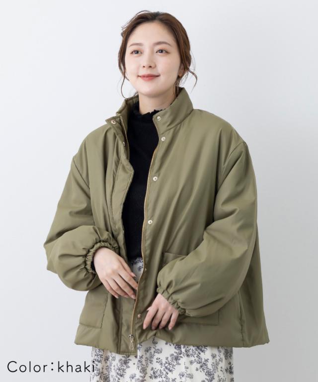 撥水花粉リリーススタンドカラーブルゾンジャケット