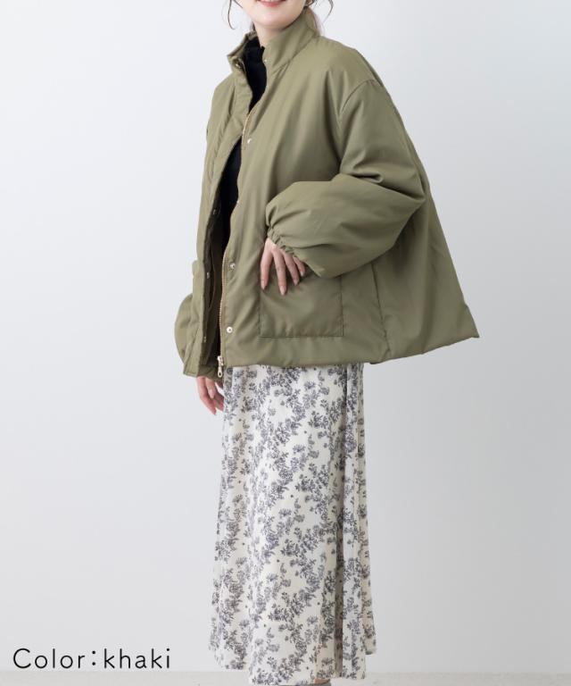 撥水花粉リリーススタンドカラーブルゾンジャケット