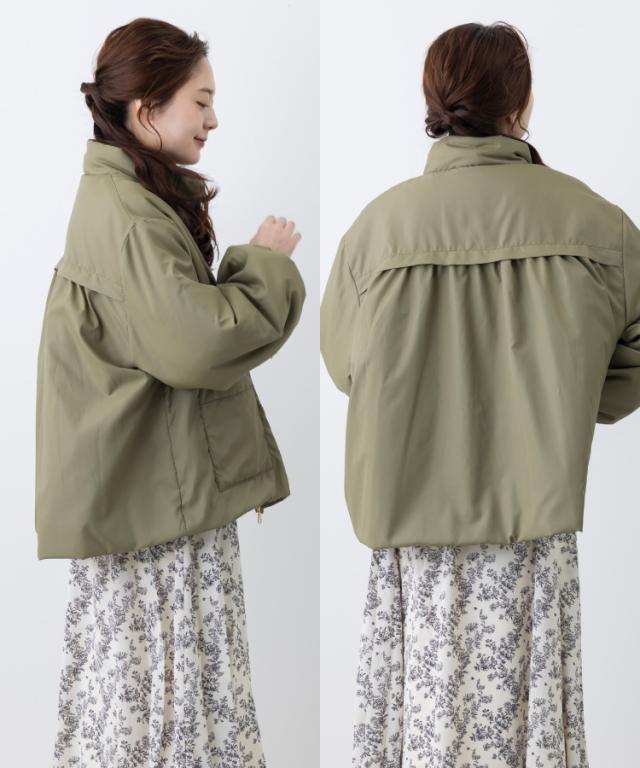 撥水花粉リリーススタンドカラーブルゾンジャケット