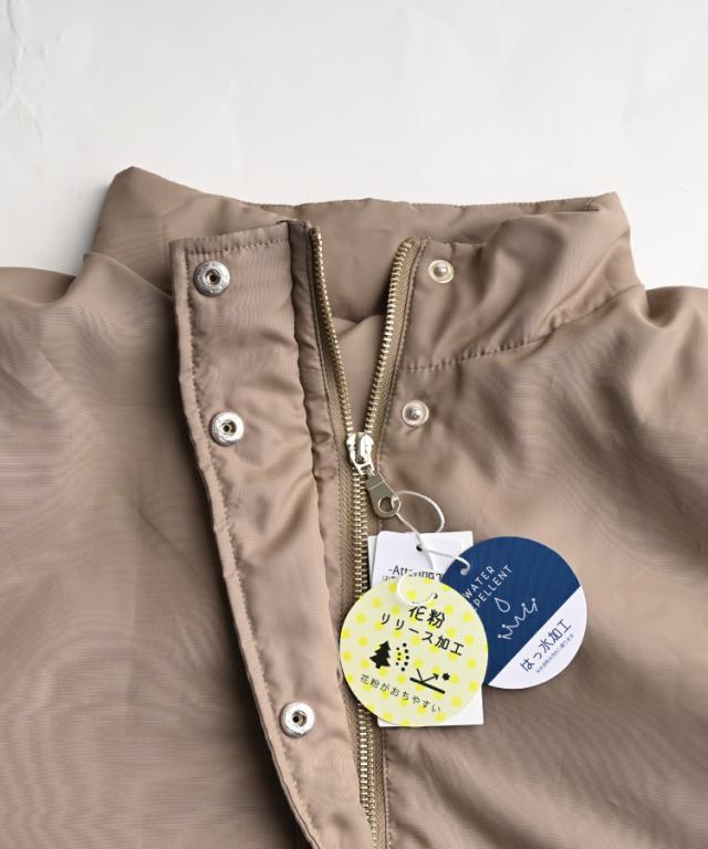 撥水花粉リリーススタンドカラーブルゾンジャケット