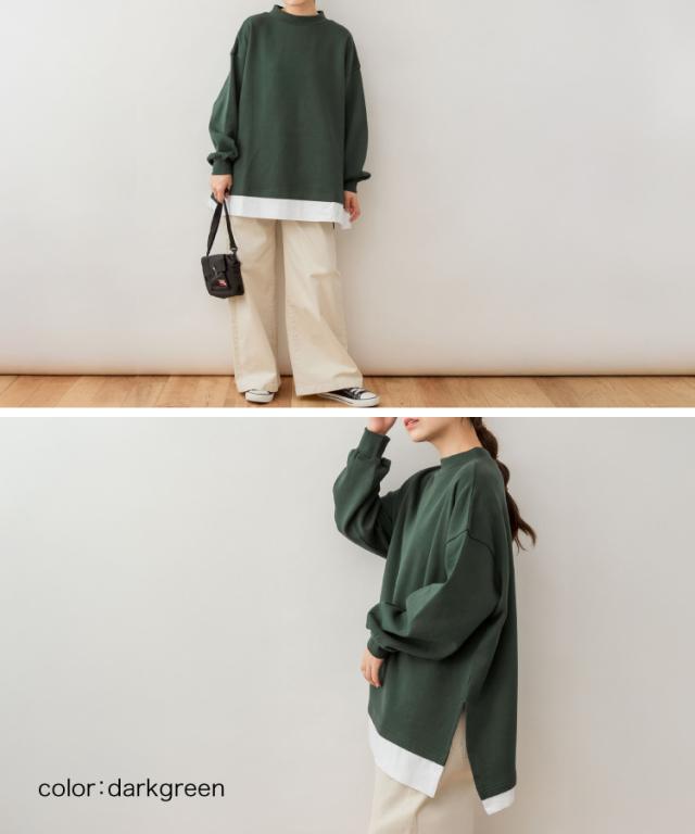 裏起毛プルオーバー