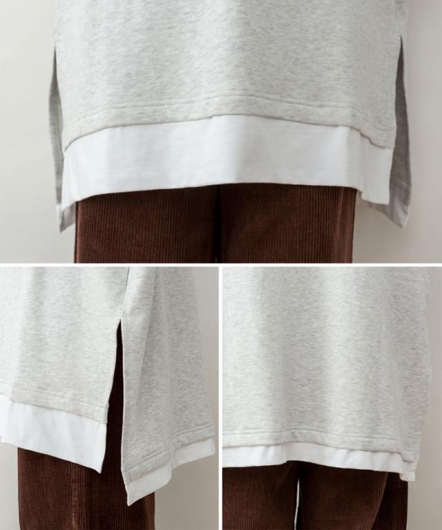 裏起毛プルオーバー