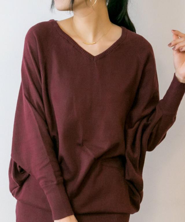 綿ニットプルオーバー