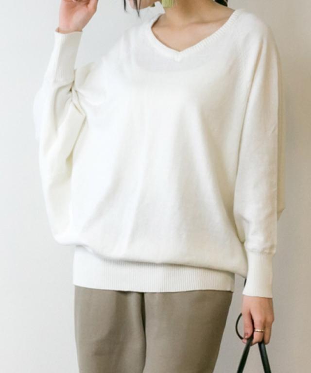 綿ニットプルオーバー