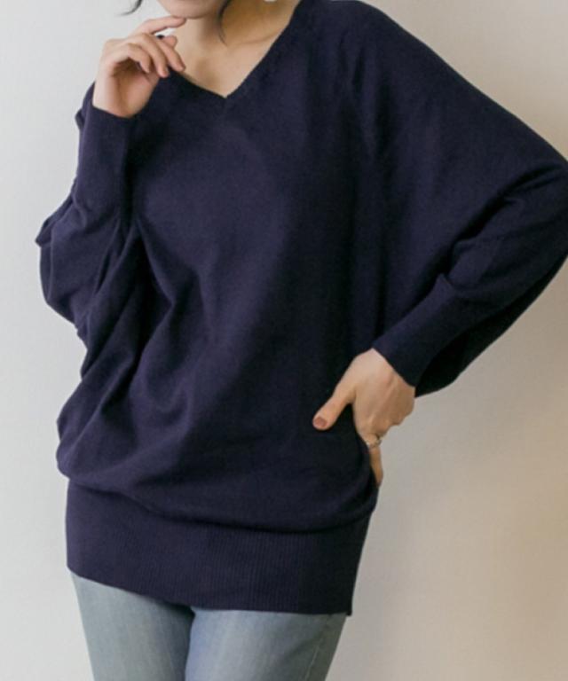 綿ニットプルオーバー