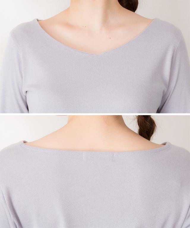 Vネックロングスリーブシャツ