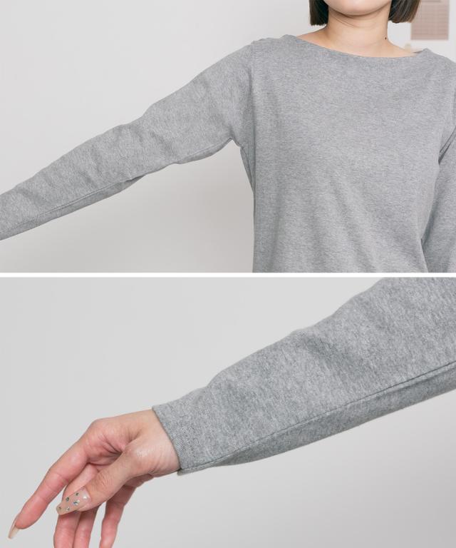 ボートネックロングスリーブシャツ