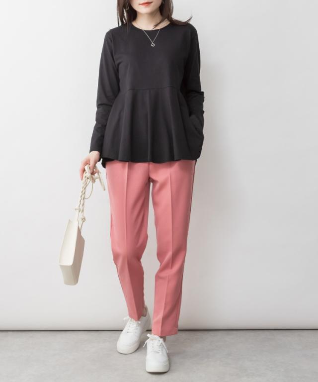 裾フレア長袖カットソー