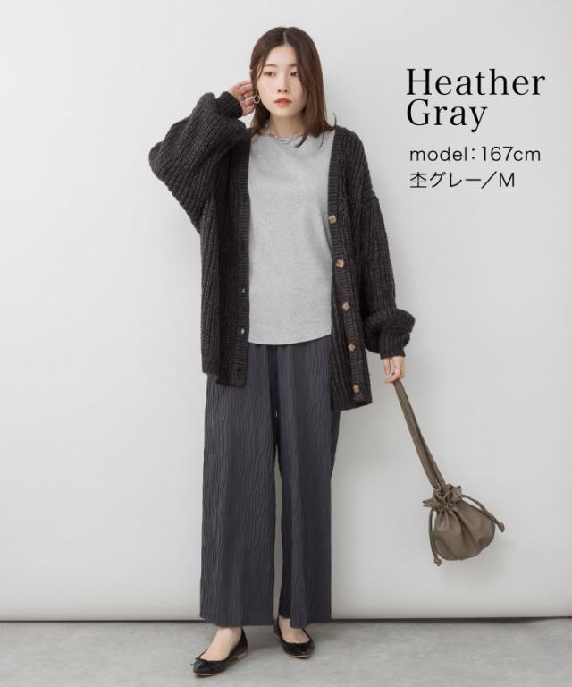 リブボートネックカットソー