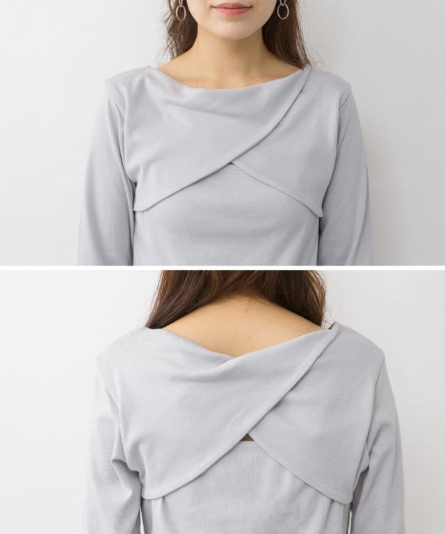 前後2wayフロントクロスカットソー