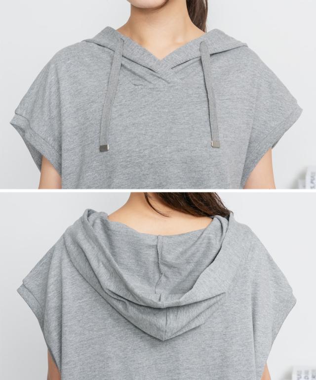 ミニ裏毛ノースリーブパーカー