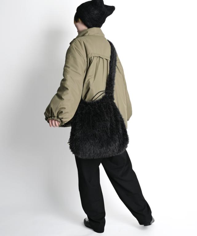 巾着ファーショルダーバッグ