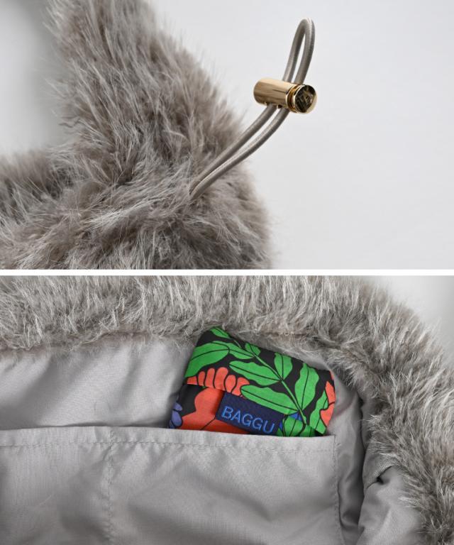 巾着ファーショルダーバッグ