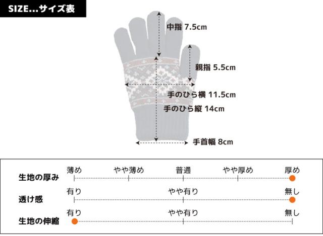 可愛さとあったまる。ジャガード柄手袋