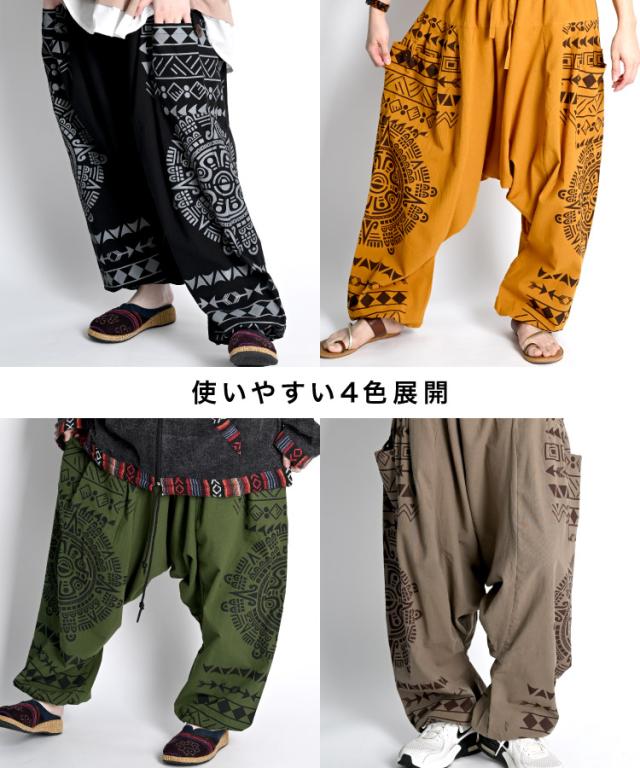 たまり感で、差がつく。サイドポケット柄サルエルパンツ