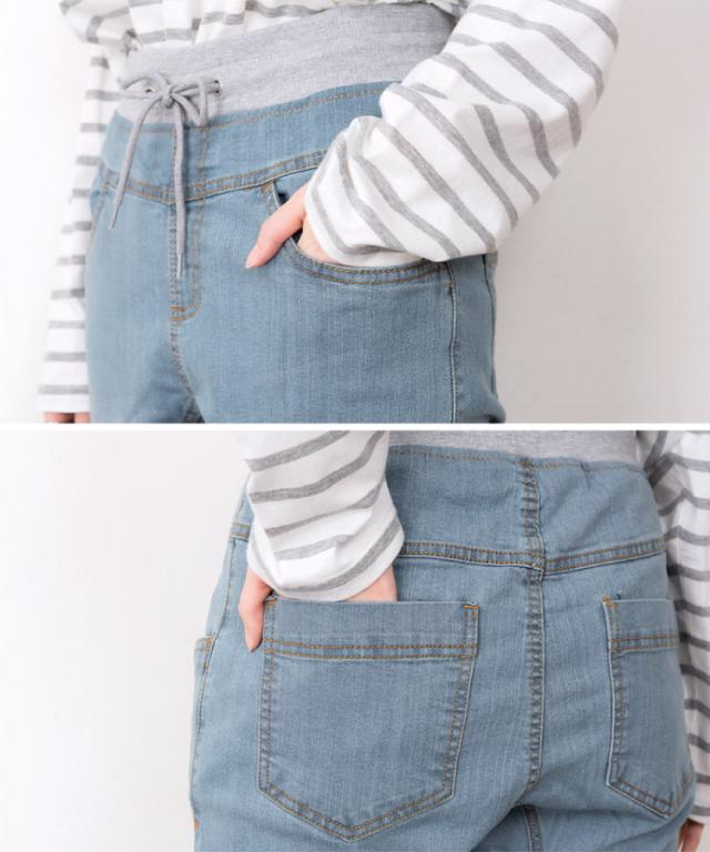 デニムサルエルパンツ