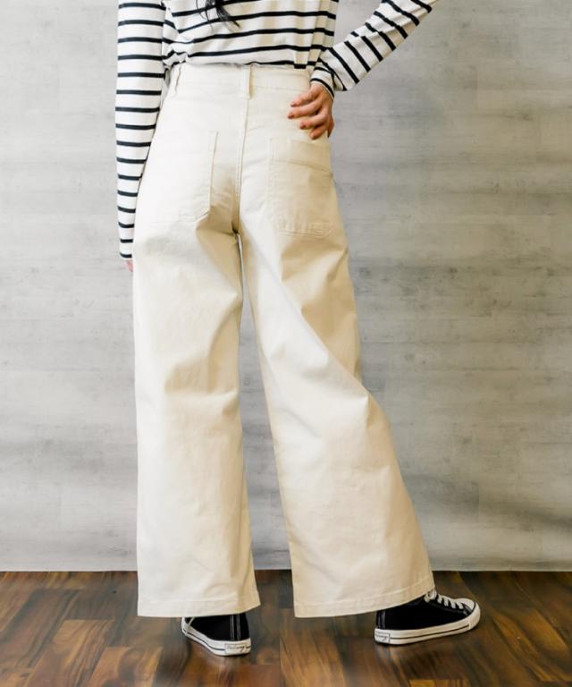 ツイルワイドベイカーパンツ