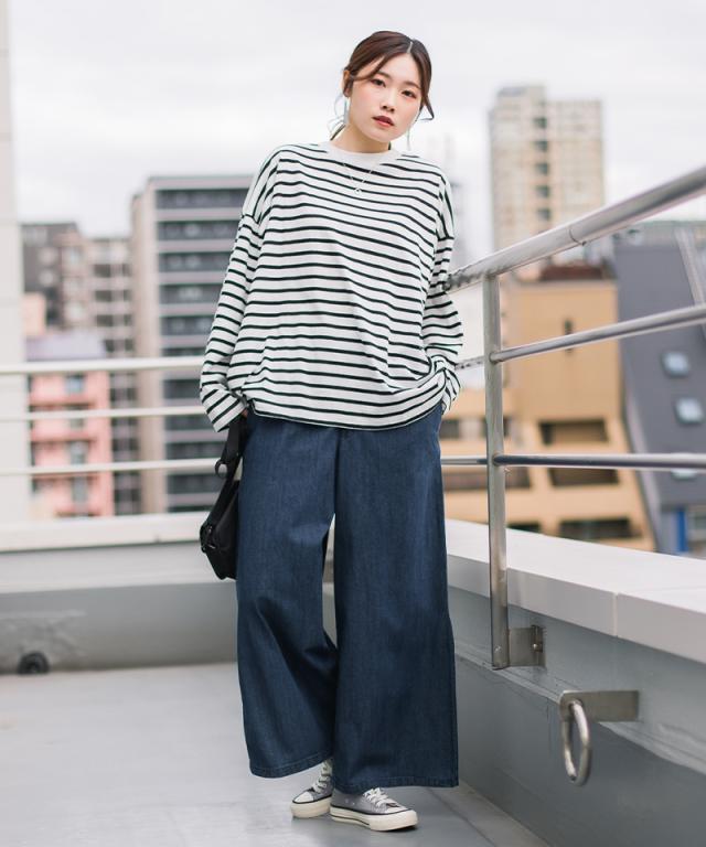 デニムワイドパンツ