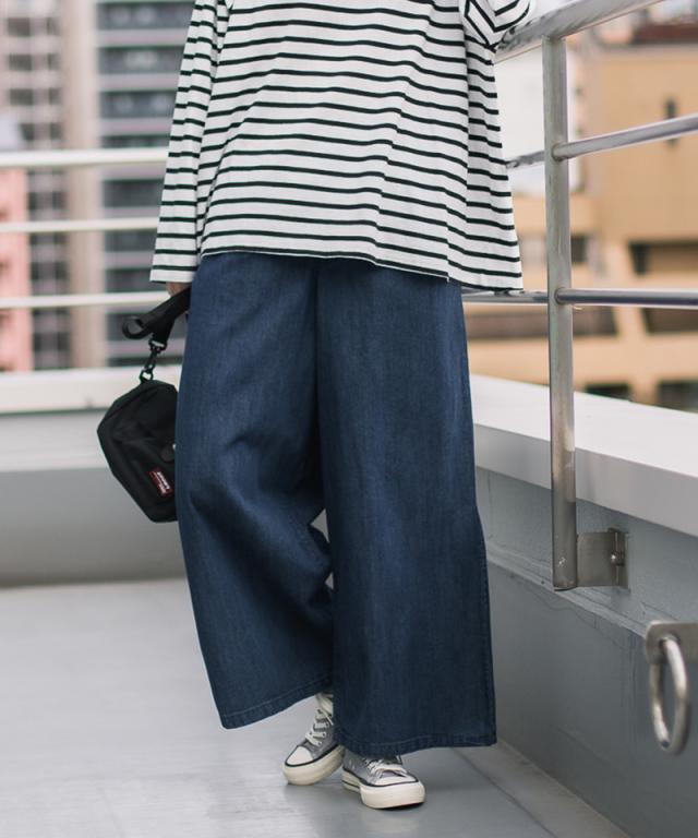 デニムワイドパンツ