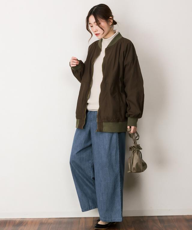 デニムワイドパンツ