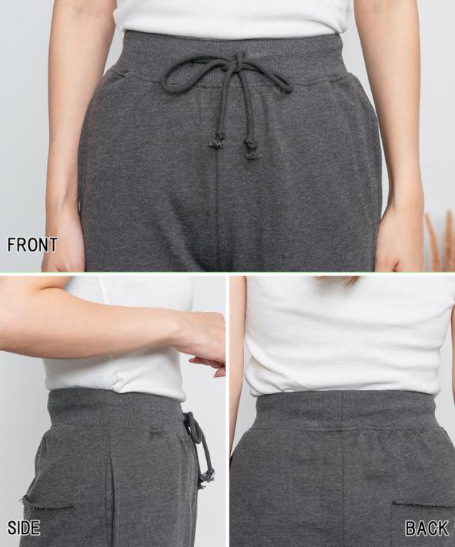 ミニ裏毛セミフレアパンツ