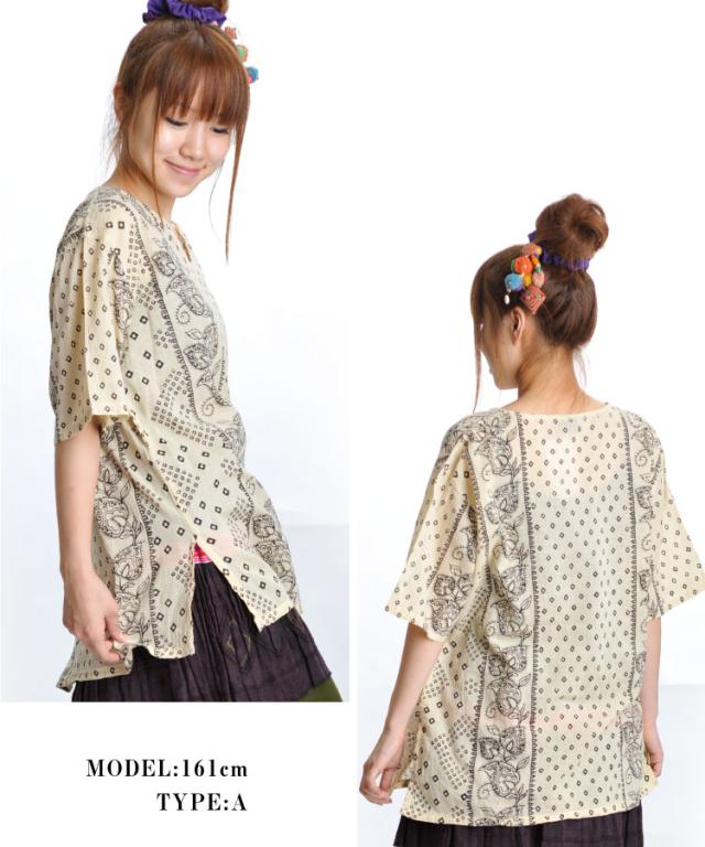 プリント＆カラーいろいろ！何枚でもほしくなる半袖キーネックプルオーバー