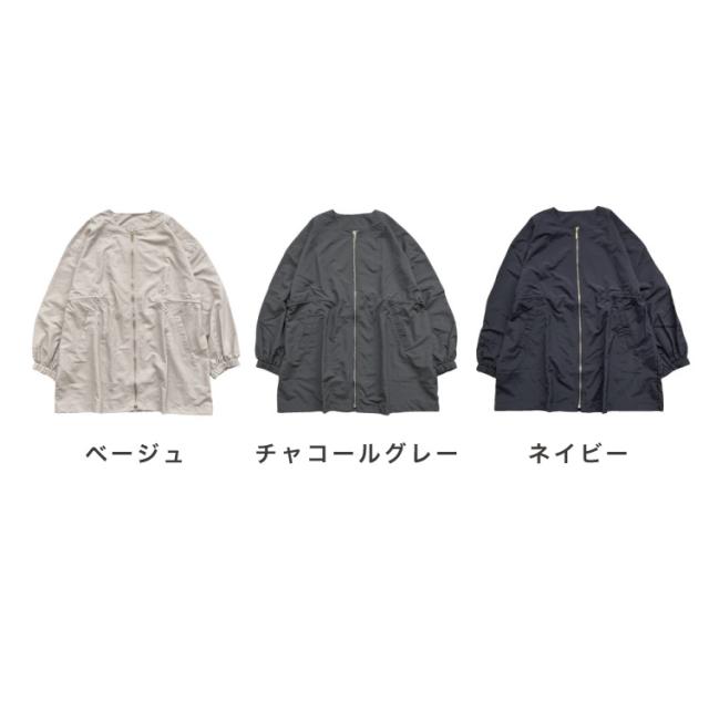 撥水花粉リリースミドル丈ジャケットコート