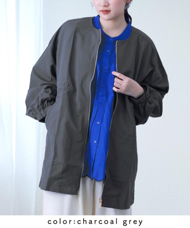 撥水花粉リリースミドル丈ジャケットコート