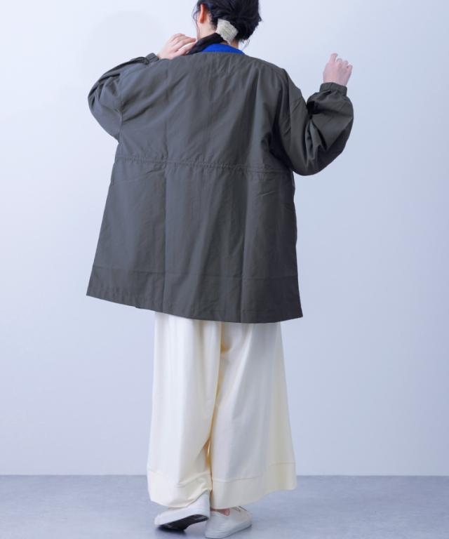 撥水花粉リリースミドル丈ジャケットコート