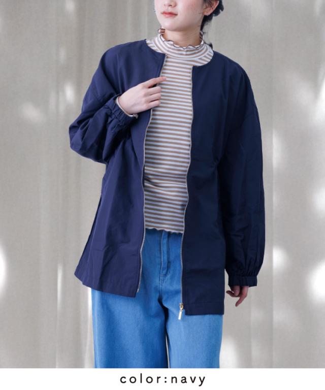 撥水花粉リリースミドル丈ジャケットコート